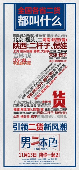 《男二本色》曝各省二货名单　11月13日最强二货与你爆笑同行