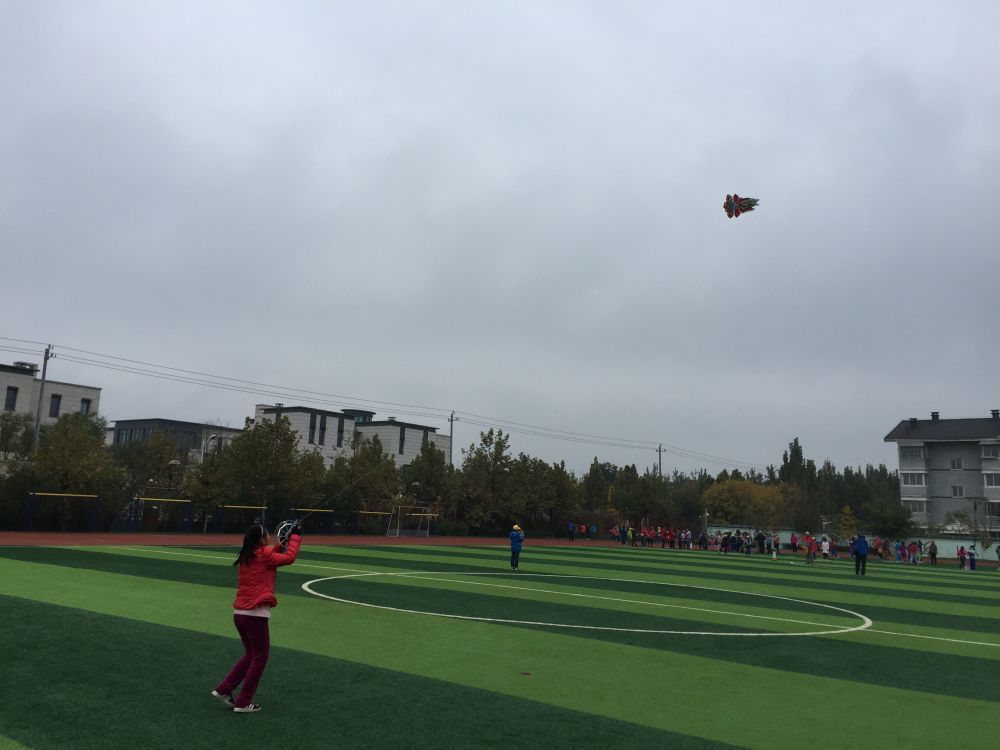 2015北京青少年风筝公开赛11月7日在海淀区第四实验小学举行。