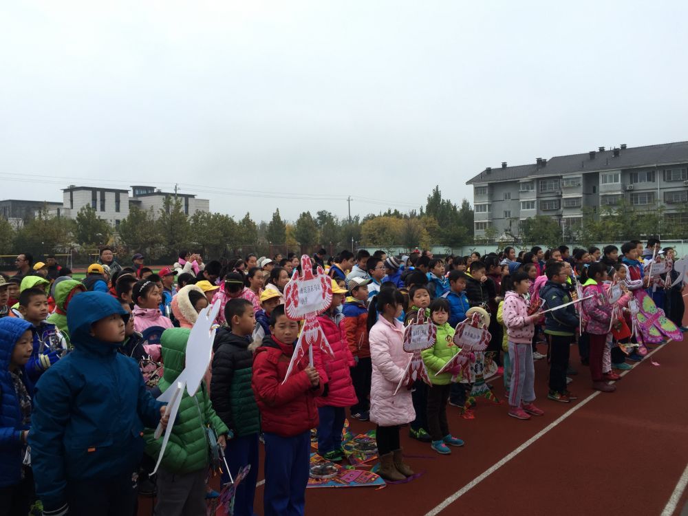2015北京青少年风筝公开赛11月7日在海淀区第四实验小学举行。