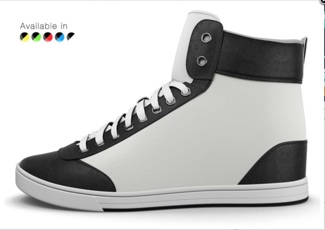 ShiftWear 是一款内置电子墨水屏的运动鞋，能够让你像换手机主题一样轻松更换鞋子侧面的图案。