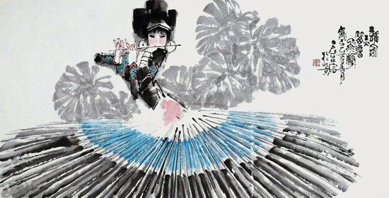 董辰生-谁家玉笛暗飞声-90×170cm