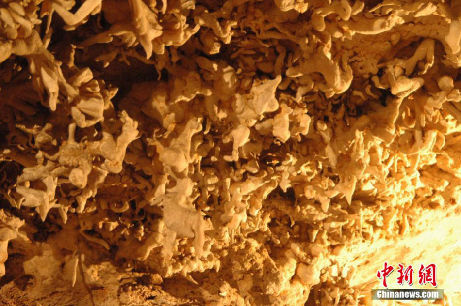 云南现罕见石花群 村民装防盗门保护