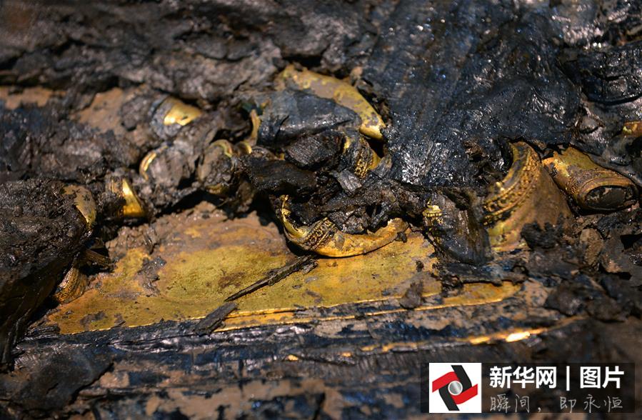 （文化）（2）南昌西汉海昏侯墓发现多块金板 专家确认为汉墓考古史上首次发现
