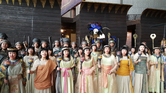 威尔第歌剧《阿依达》组曲南公共大厅演出。-千龙网实习记者-梁祎摄