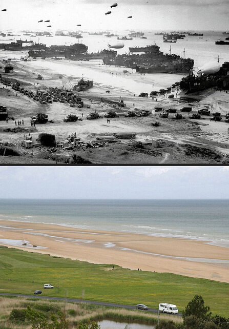 1944年6月6日，美军大举登陆奥马哈海滩，掀起了盟军反击第一阶段序幕。70年后的今年5月份，这个海滩已经成为和平天堂。