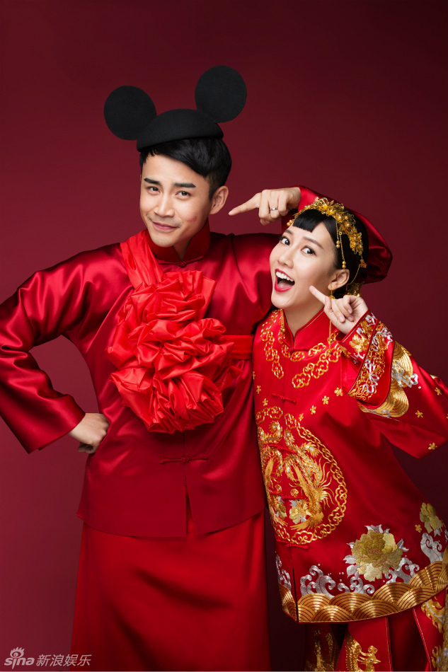  李茂弦子 甜蜜 大婚  中式唯美婚照曝光-千龙网·