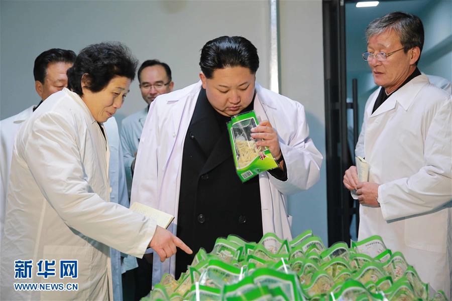 （国际）（3）金正恩视察金杯运动员综合食品厂