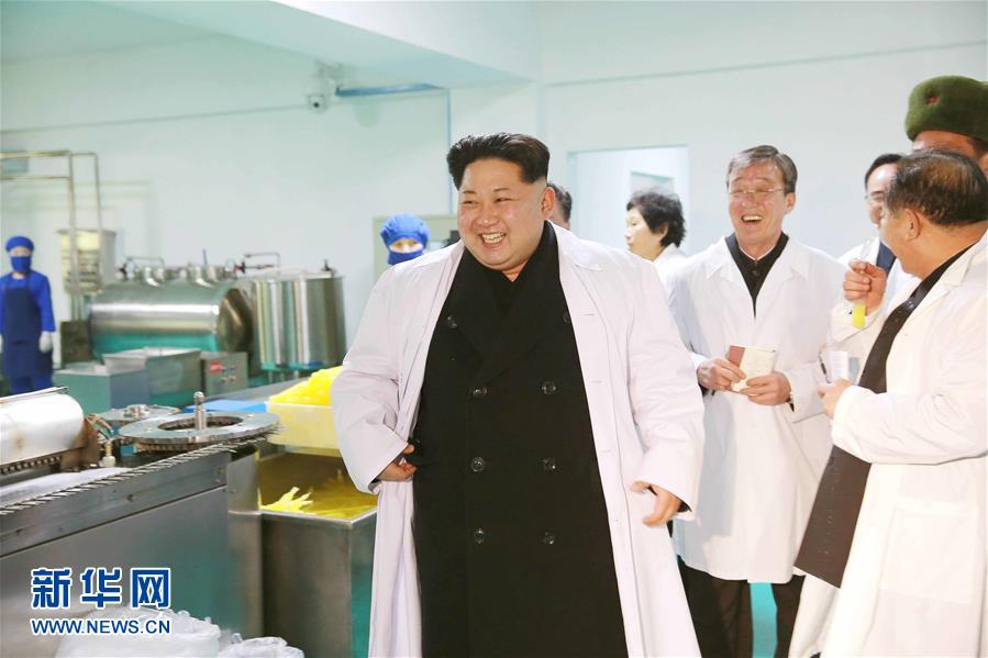 （国际）（2）金正恩视察金杯运动员综合食品厂