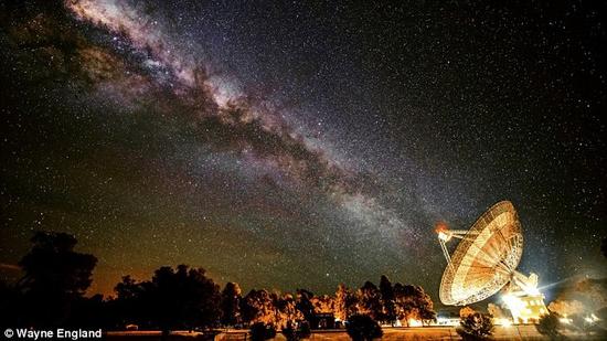 数十年来，天文学家一直在致力于探寻其它行星生命形式的迹象。最新理论认为，在大多数情况下，外星生命由于无法改变所处环境的气候，很快就会灭绝。本图显示的是帕克斯射电望远镜。