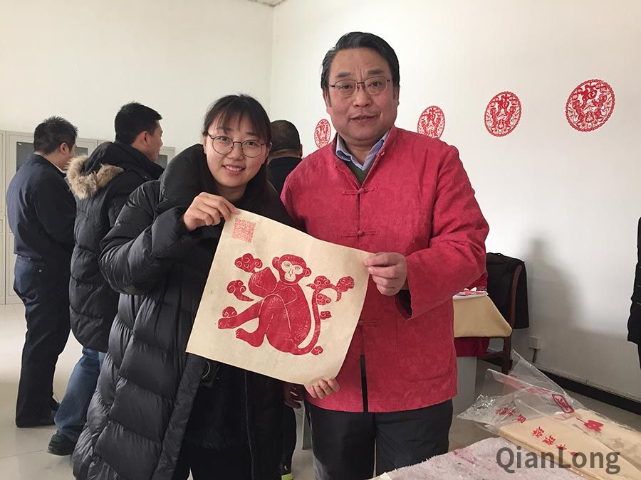 北京民协会员，木板年画传承人张阔 为千龙网友送上猴年祝福