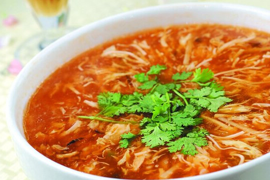 酸辣鸡丝羹