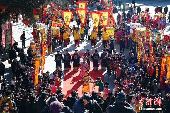 北京八大处庙会再现盛大皇家祈福场景