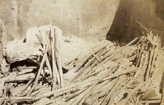 1895年，田庄台，战后从战场上收集的枪支