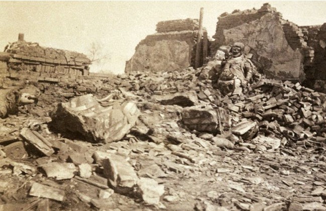 1895年，田庄台，战火损坏的寺庙