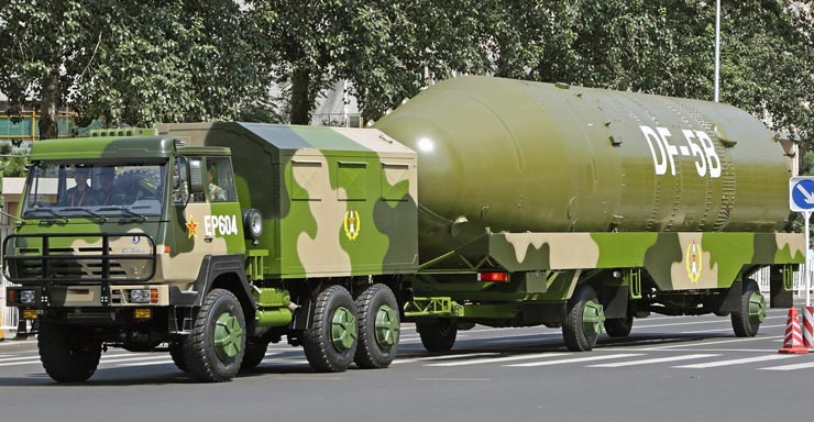 美媒:中国东风-5洲际导弹升级为多弹头 或影响