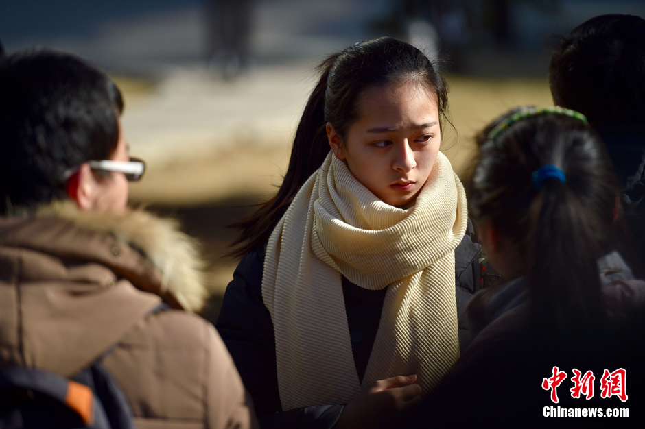 北影艺考日 美颜遍布校园