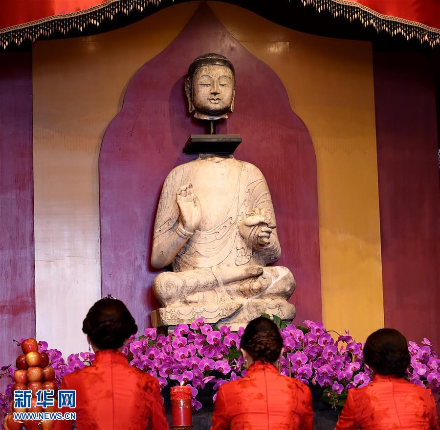 台湾佛光山举行北齐佛首造像回归典礼(2)-千龙