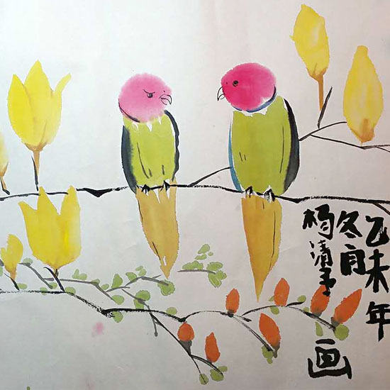 前门小学一年级一班学生杨清予：《报春》