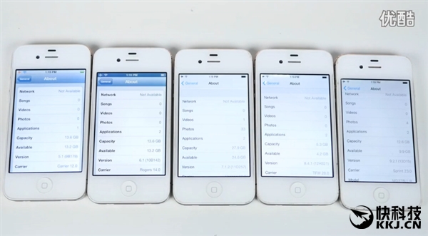 谁更流畅？iOS 5/6/7/8/9下iPhone 4S实测