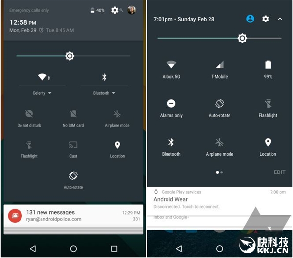Android 7.0再曝官方截图：通知栏变样了