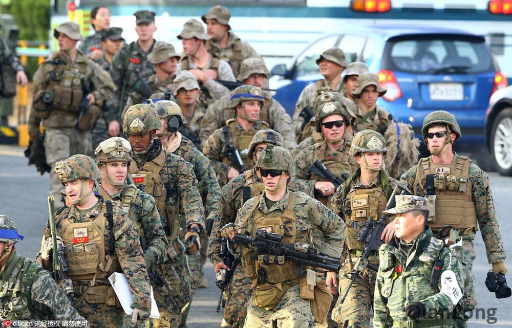 美韩正式启动 关键决断 和 鹞鹰 联合军演 1.5万