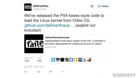黑客放出PS4内核加载器代码 研究意义大于实