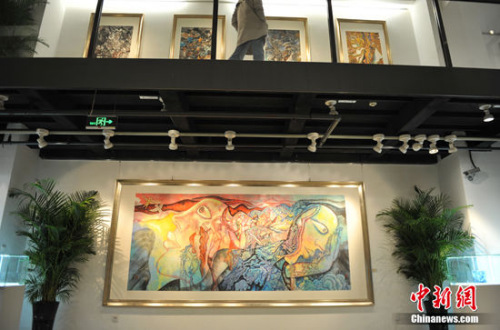 画展现场。<a target='_blank' href='http://www.chinanews.com/' >中新网</a>记者 李霈韵 摄