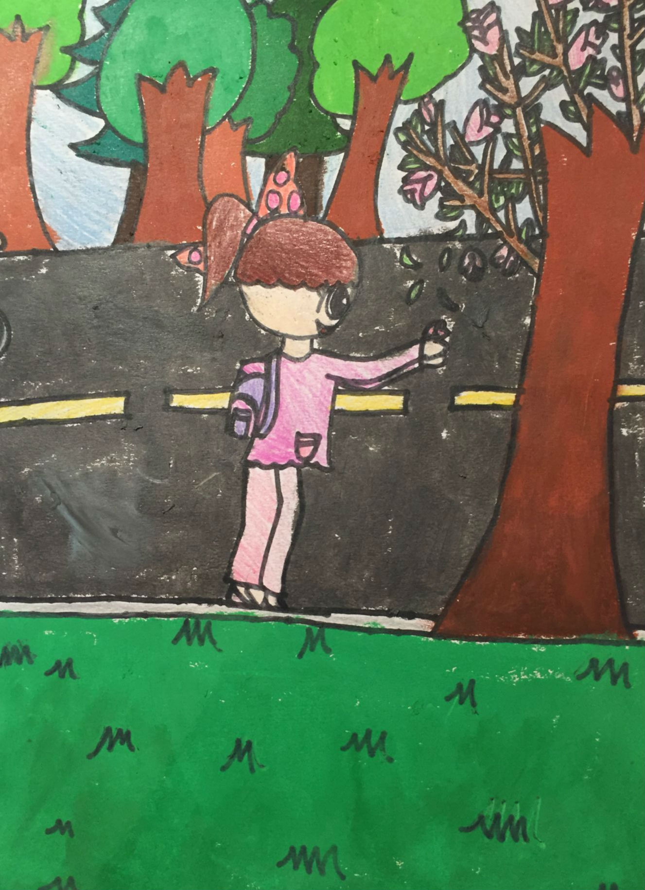 《上学路上》板厂小学三1班蒋语越