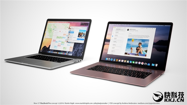 新一代MacBook Pro渲染设计图：玫瑰金 更轻薄