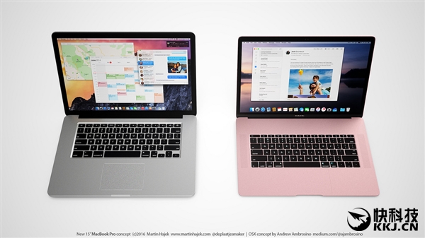 新一代MacBook Pro渲染设计图：玫瑰金 更轻薄