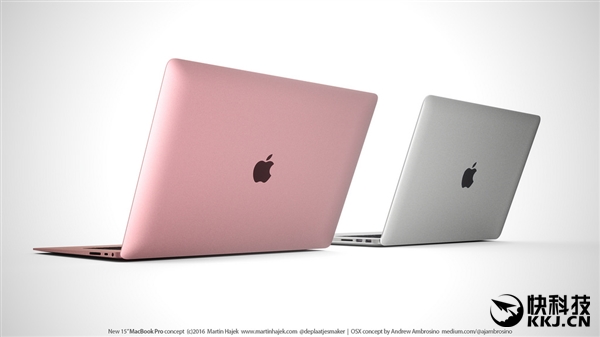 新一代MacBook Pro渲染设计图：玫瑰金 更轻薄