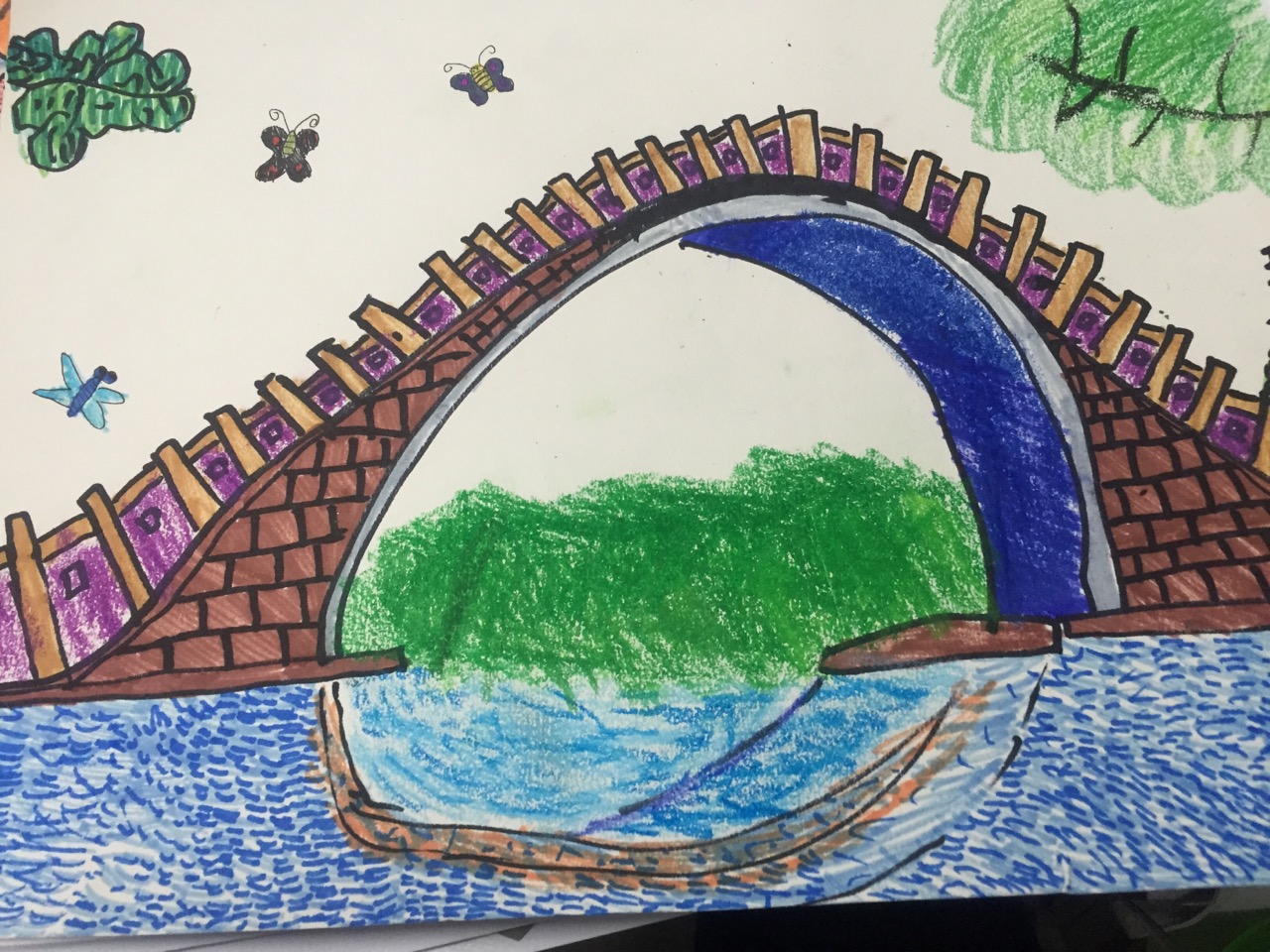王一涵 二年级二班 板厂小学 作品名称《桥》