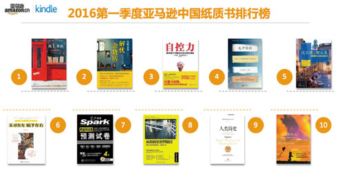 2016第一季度亚马逊中国纸质书排行榜