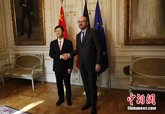 比利时首相米歇尔会见孟建柱