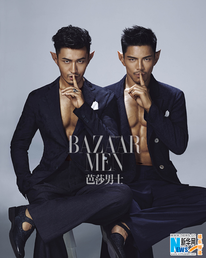 黄晓明X向佐秀完美肌肉 化身荷尔蒙精灵兄弟-