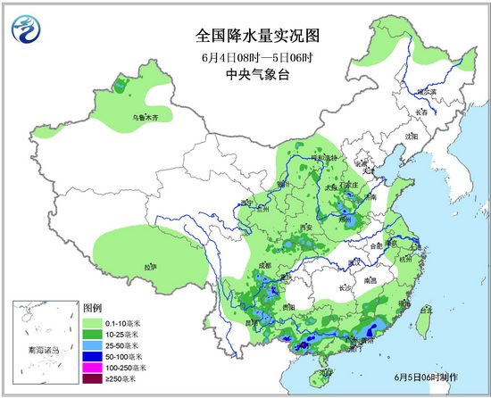 南方出现分散性强降雨山西河北局地有较强降雨