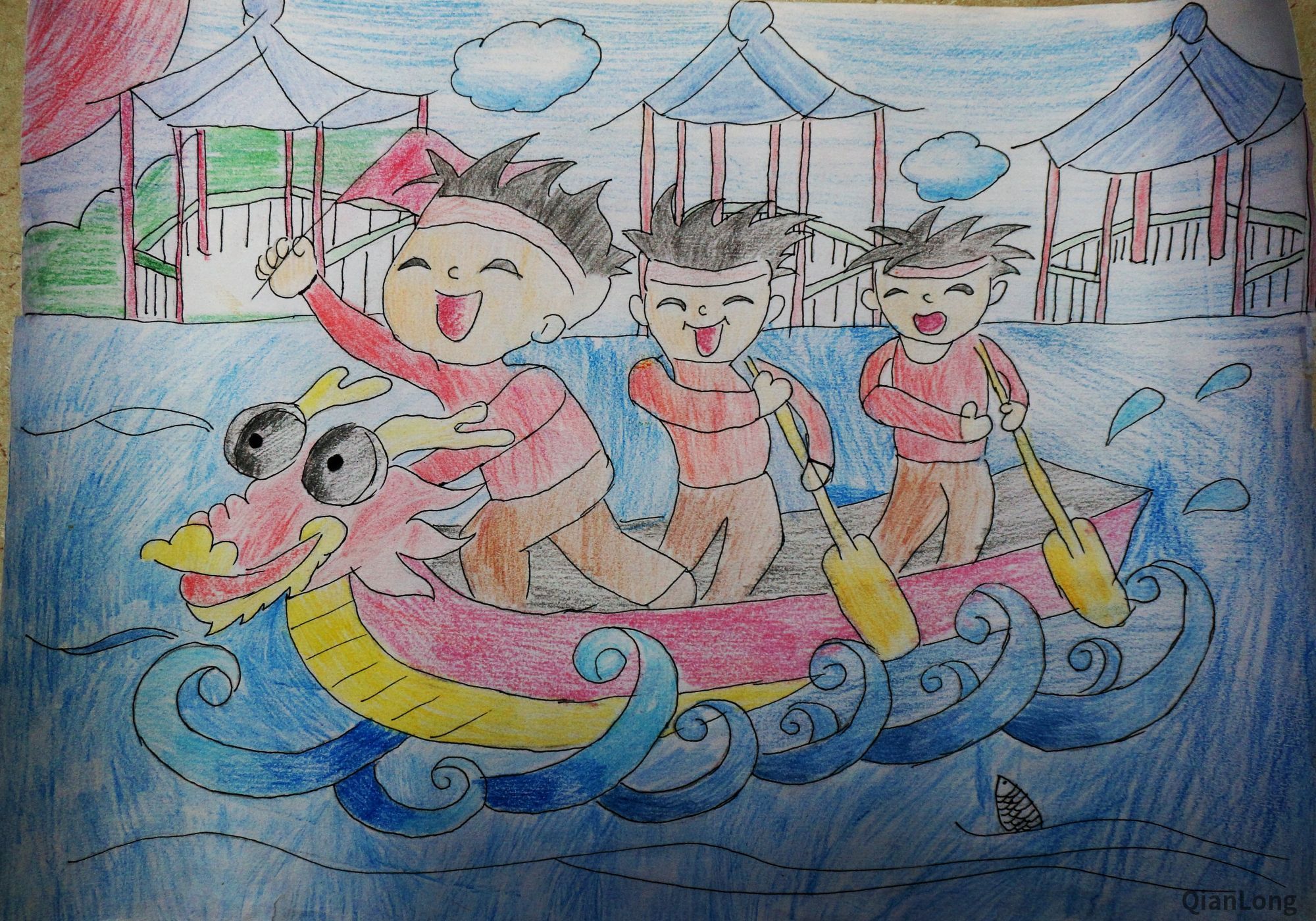 天坛东里小学四2班李佳珊“赛龙舟” 