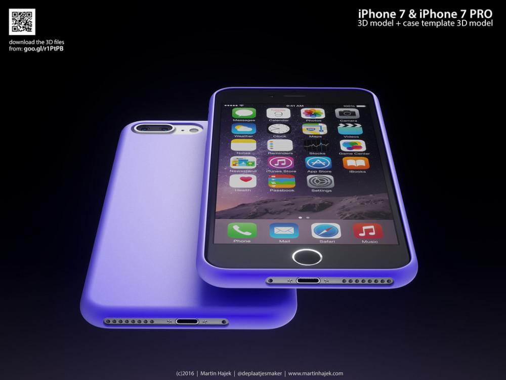 按照传闻制作 苹果iPhone7/7 Plus概念图