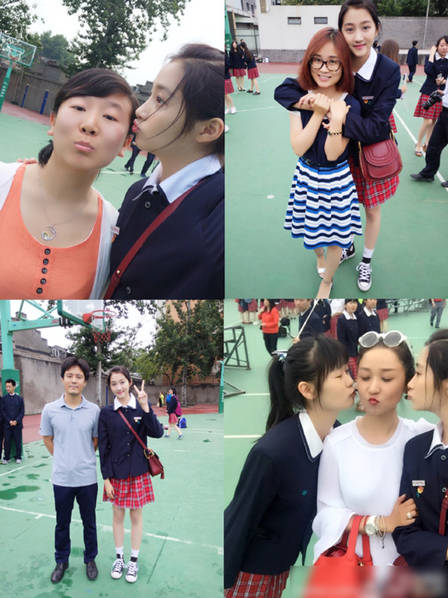 关晓彤拍高中毕业照 穿校服清纯长腿抢镜
