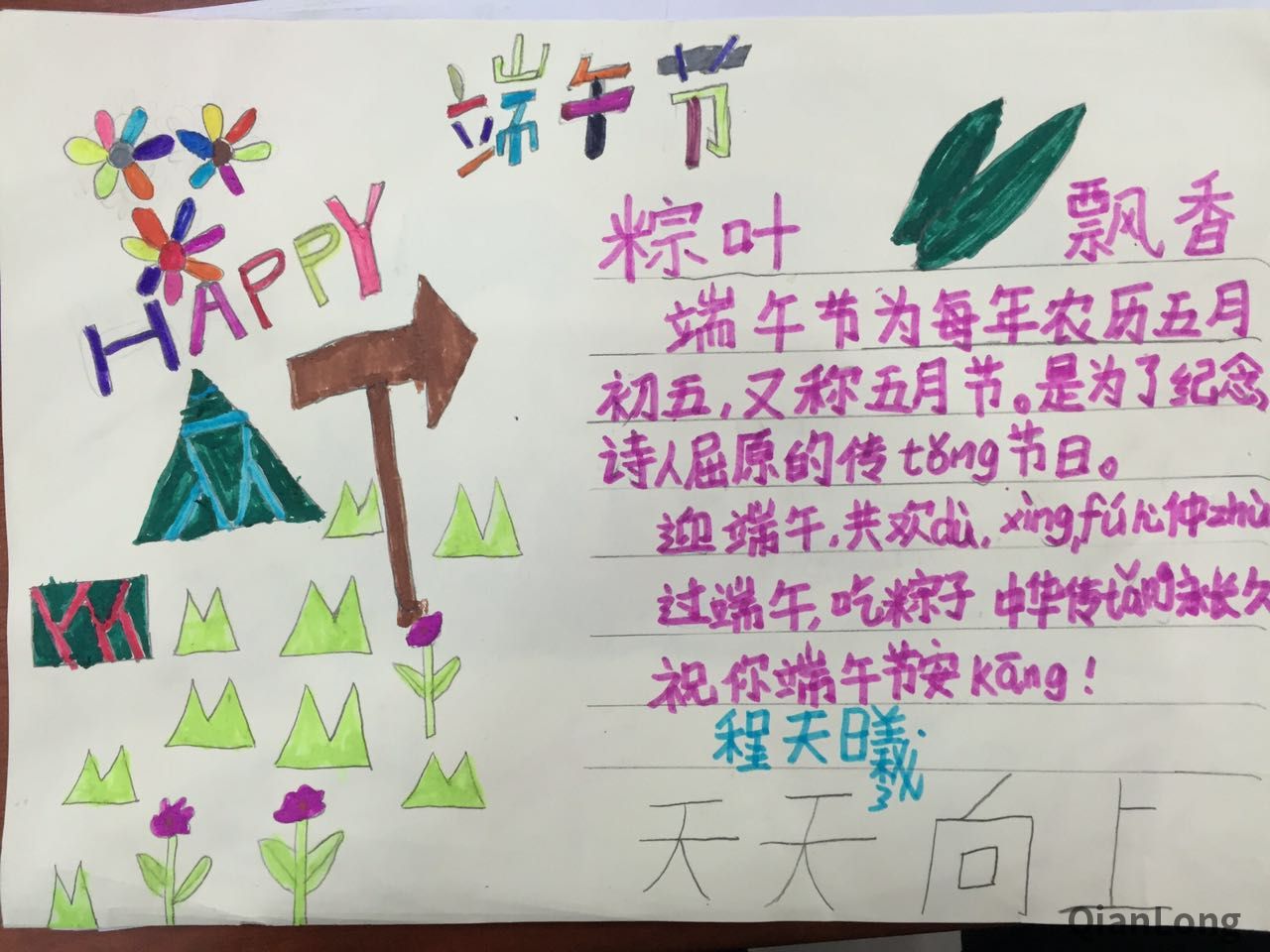 前门小学一1班程天曦——端午节小报