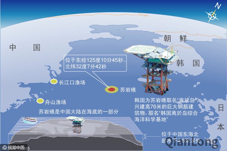 韩最大海警船服役首航赴苏岩礁 称将加大对中