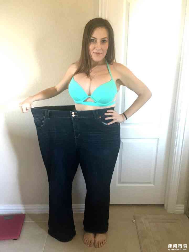 坐飞机系不上安全带她励志减肥,瘦下115斤变女