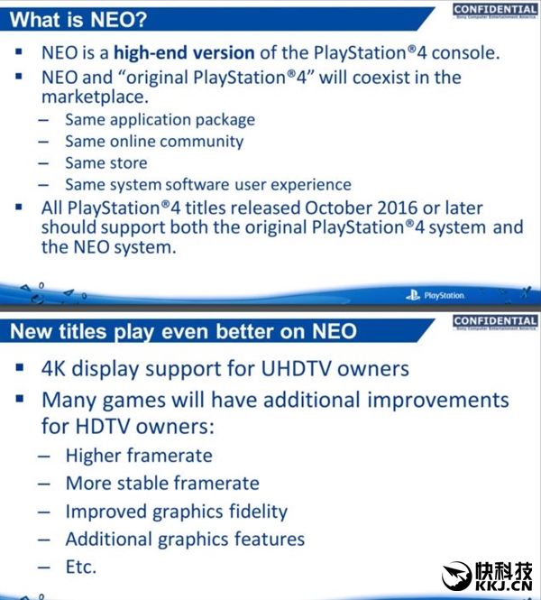 索尼PS4 Neo完整曝光：机能翻番、4K体验空前