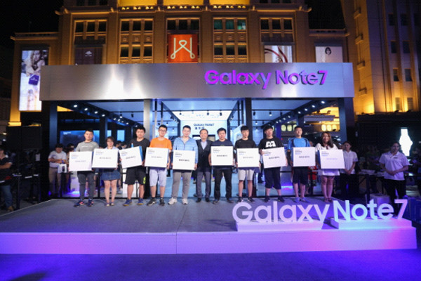 如7而至！三星Note7全新上市 引王府井抢购热潮