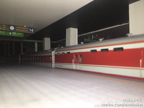 石家庄19岁学生制火车站模型