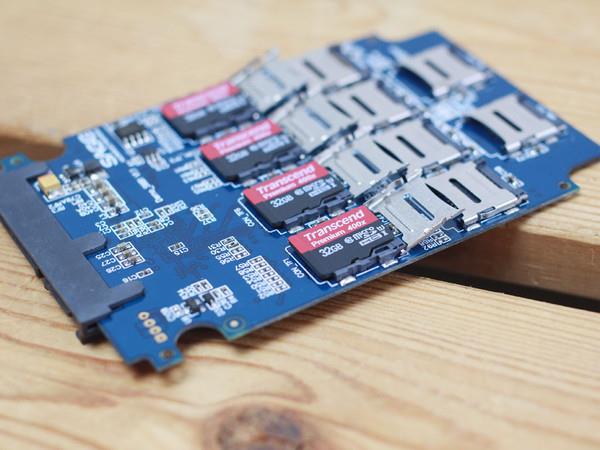 全程酸爽！用4张TF卡组成128G SSD 还装了系统