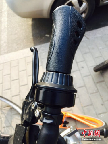 摩拜单车铃铛设计。<a target='_blank' href='http://www.chinanews.com/' >中新网</a> 吴涛 摄