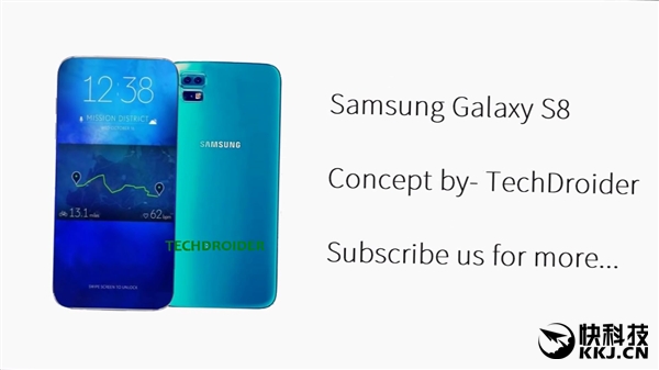 曲面屏悲剧！三星Galaxy S8概念渲染图出炉：5.5寸无边框