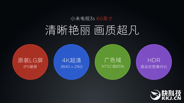 60英寸版小米电视3S发布！旗舰配置