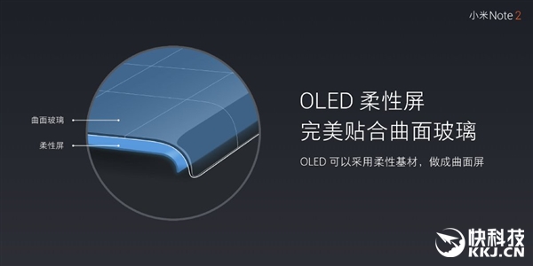 这就是小米Note 2双曲面：5.7寸柔性OLED 屏占残暴